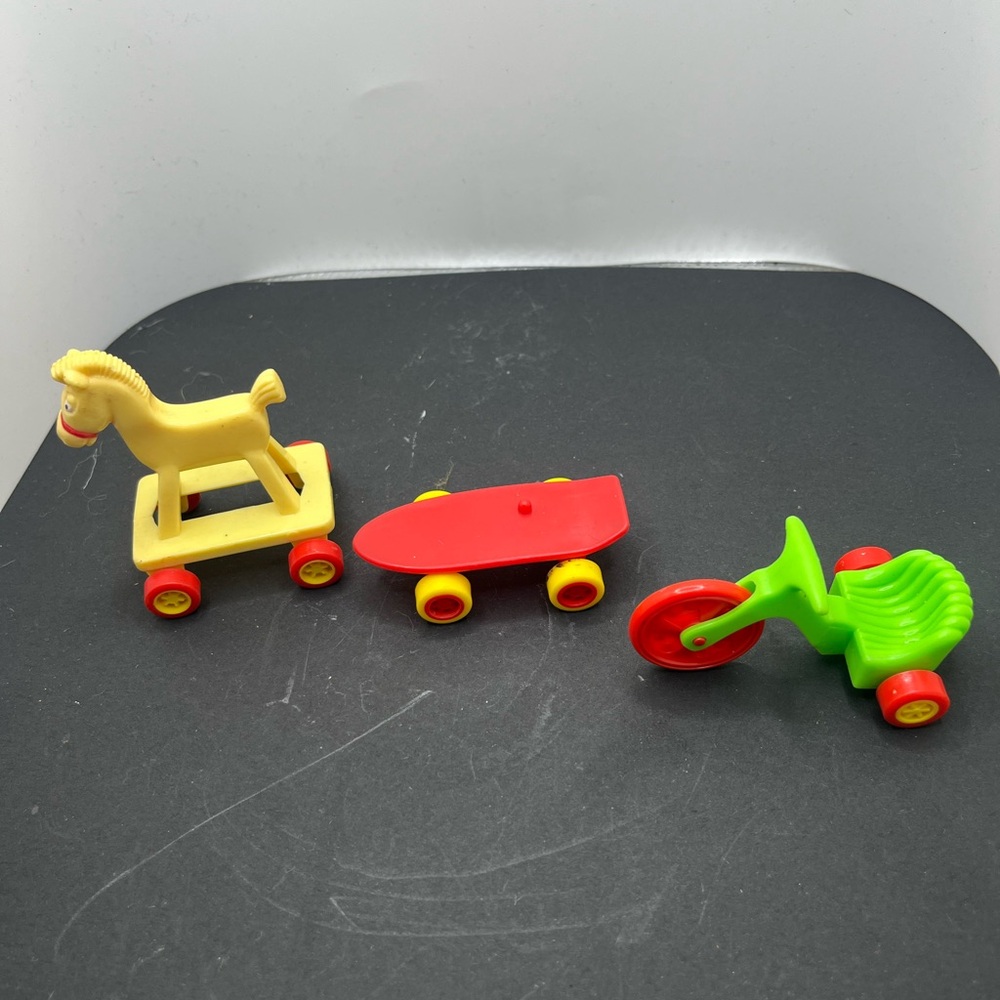 Colorful Kids Toy‎ Set with Horse, Skateboard, and Tricycle